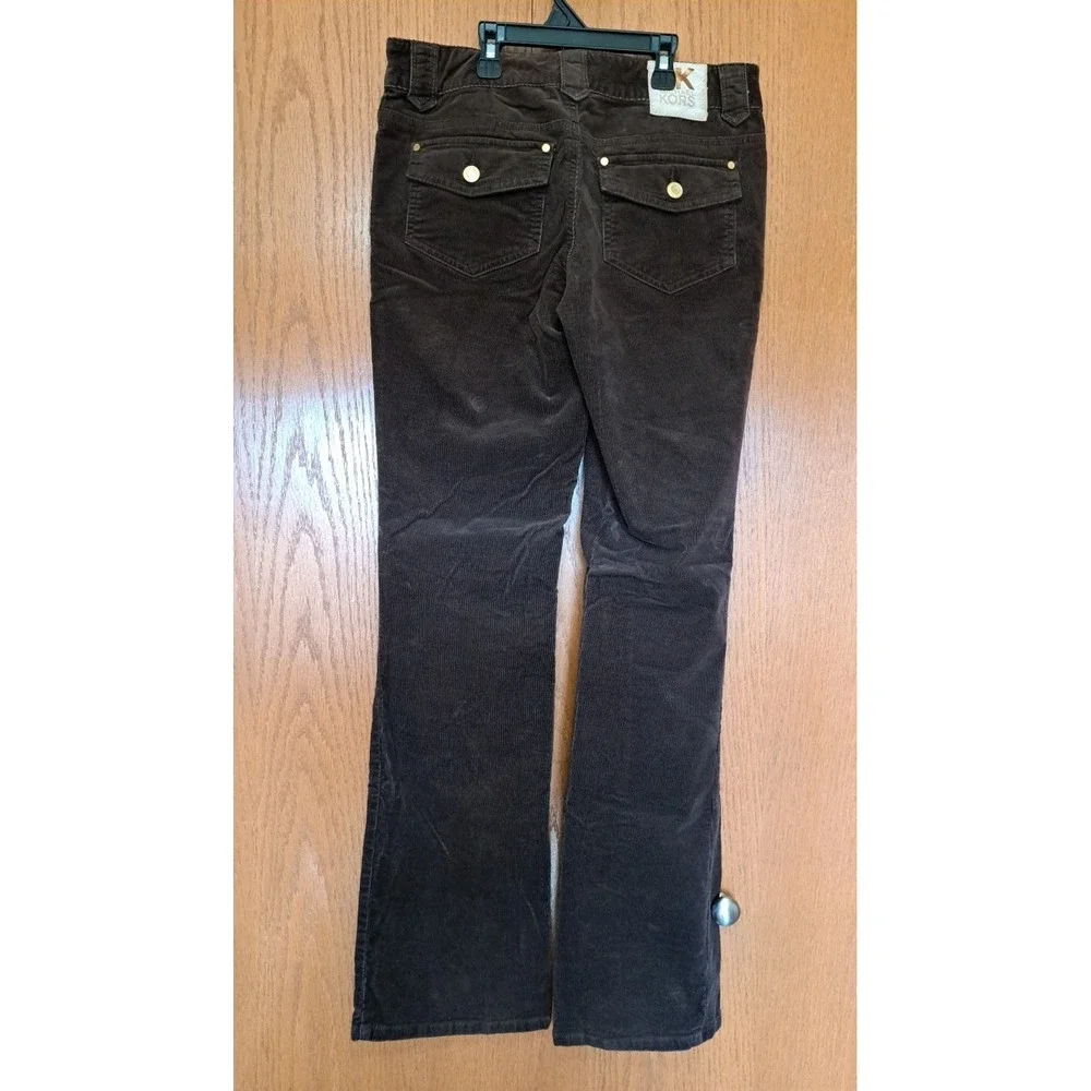 Michael Kors Women's Brown Stretch Cotton/Elastan Corduroy Pants Trousers 4 New